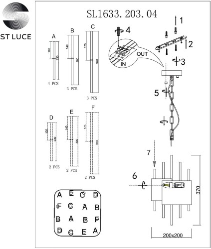 Потолочная люстра ST Luce SL1633.203.04
