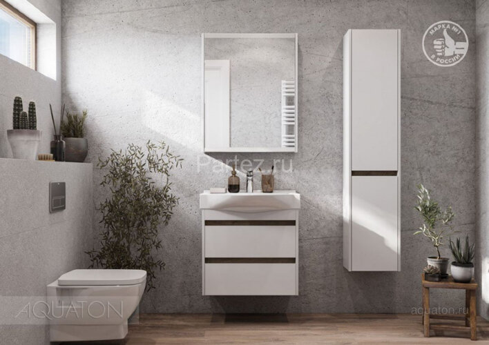 Пенал подвесной AQUATON НОРТОН правый, белый (1A249403NT01R)