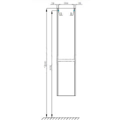 Пенал подвесной AQUATON НОРТОН правый, белый (1A249403NT01R)