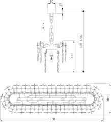 Подвесная люстра Bogate's 370