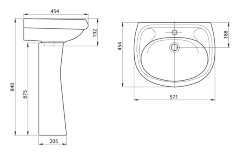 Умывальник Santeri Воротынский бел. 570 х 454, белый (1.3111.7.S00.10B.0)