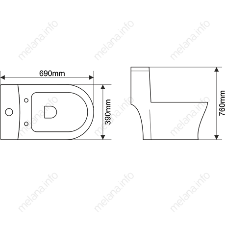 Унитаз-моноблок MELANA MLN-2011D