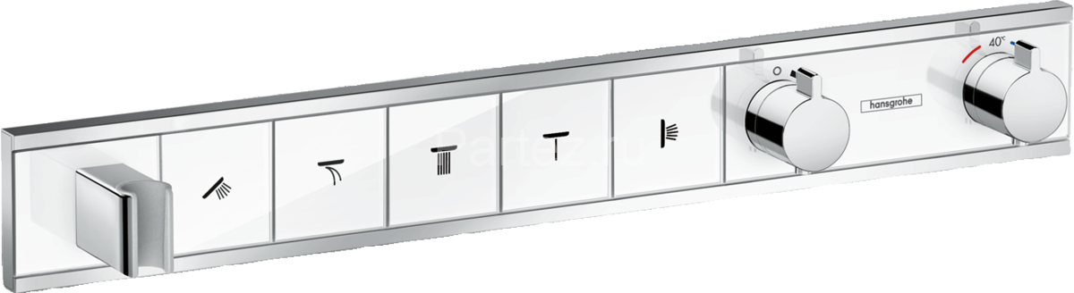 Hansgrohe 15358400 RainSelect Термостат, скрытого монтажа, для 5 потребителей, белый/хром