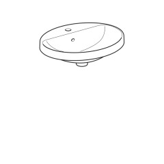 Раковина Geberit VariForm 55х45 см, встраиваемая, белая (500.720.01.2)