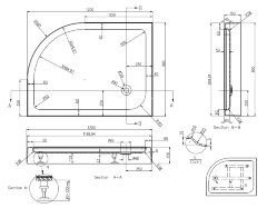Душевой поддон Azario 900х1200х150 L, для VICTORIA 2131-1-L