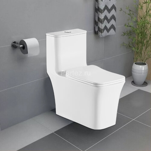 Унитаз-моноблок Azario GRESSA 705х370х760 напольный, безободковый, в комплекте со смывным механизмом