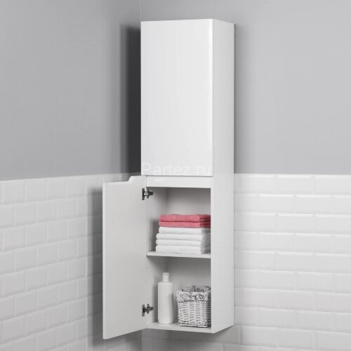 Пенал подвесной Итана Alexa 40 400х316х1600 левый, белый глянец (CS00080604)