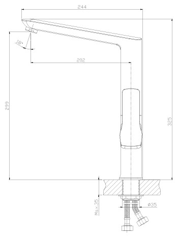 Смеситель Rossinka Z35-26U для кухни