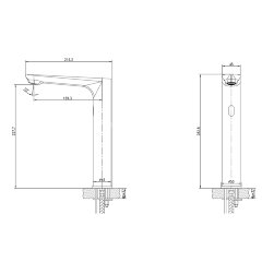 Смеситель Lemark Project LM4660CE для раковины монолитный бесконтактный (сенсорный)