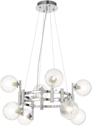 Подвесная люстра Crystal Lux LUXURY SP8 CHROME