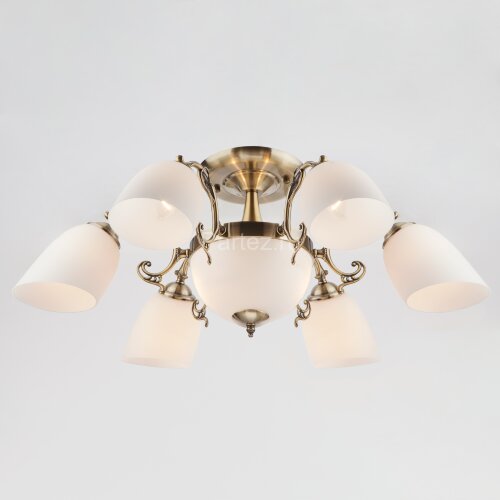 Потолочная люстра Eurosvet 22010/6+2 античная бронза