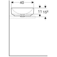 Раковина Geberit VariForm 55х40 см, белая (500.774.01.2)