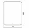 Зеркало AZARIO Стив 800х1000 c подсветкой и диммером, сенсор выкл (ФР-00001800)