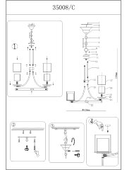 Подвесная люстра Newport 35008/C