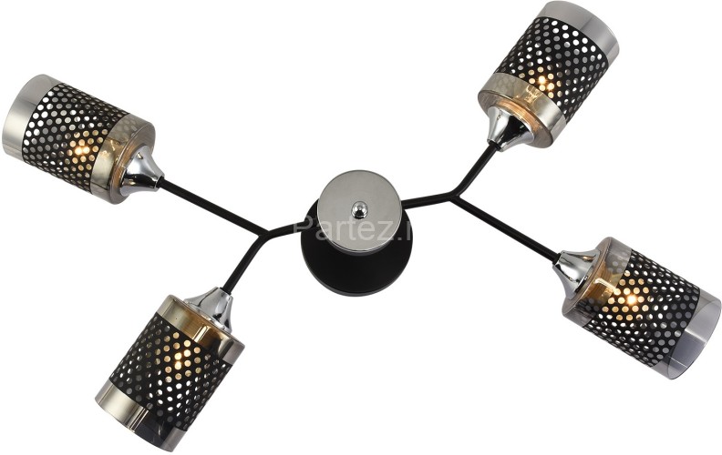 Потолочная люстра Reluce 01405-3.3-04B BK+CR