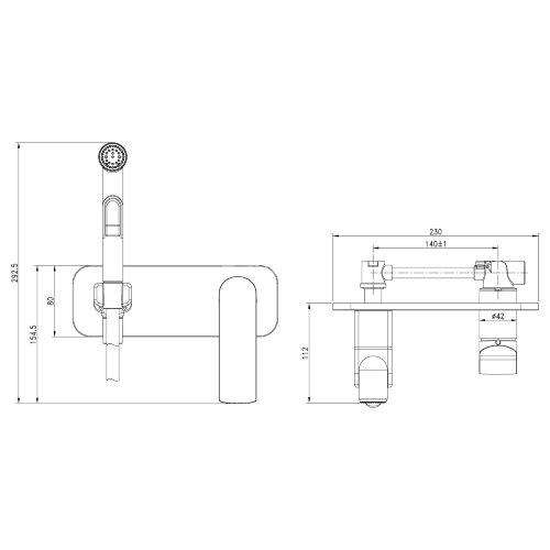 Смеситель Lemark Allegro LM5919CW с гигиеническим душем, встраиваемый