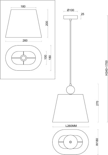 Подвесной светильник Freya FR2028PL-01N