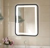 Зеркало AZARIO Мальта-лофт 600х800 c подсветкой и диммером, сенсорный выключатель, рама пластик (LED