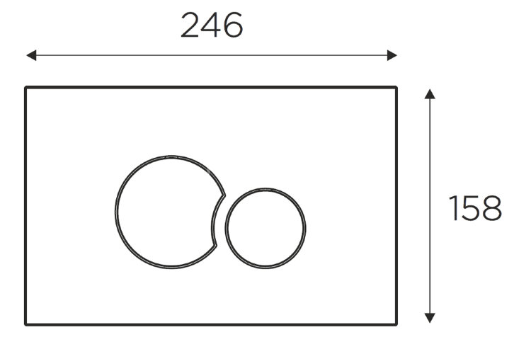 Кнопка смыва IDROSPANIA Belen двойная, белая глянцевая (30360)