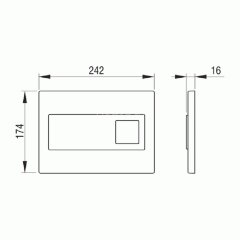 Кнопка смыва Pestan DIAMOND, черный (40006366)