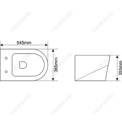 Унитаз подвесной MELANA MLN-T2115 крышка дюропласт