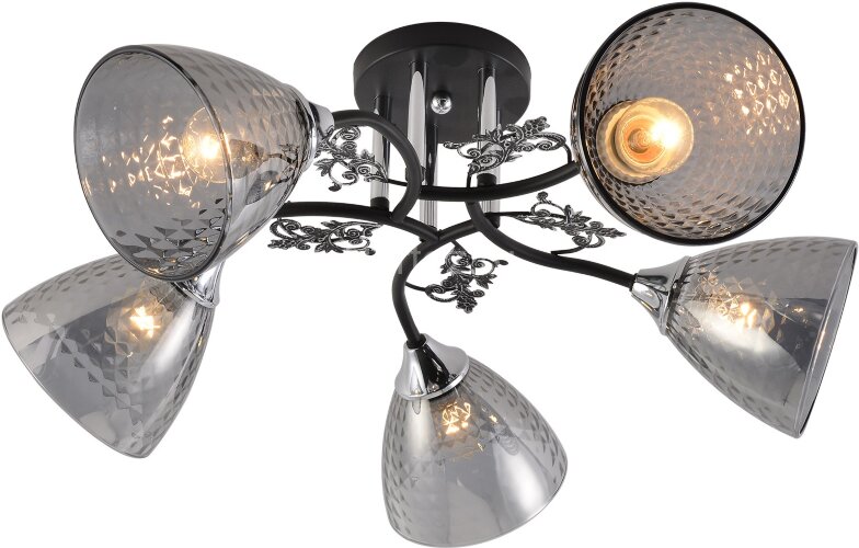 Потолочная люстра Reluce 01525-0.3-05 BK+CR