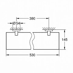 Полка Grohe Essentials 530 мм прозрачное стекло, хром (40799001)