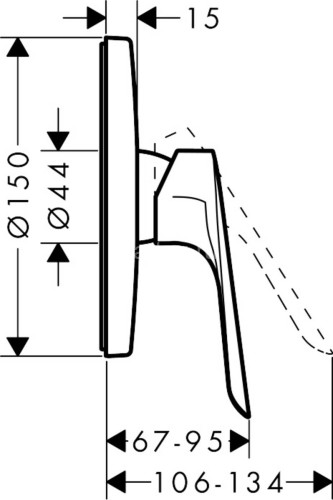 71603000 Logis Смеситель для душа, однорычажный, СМ