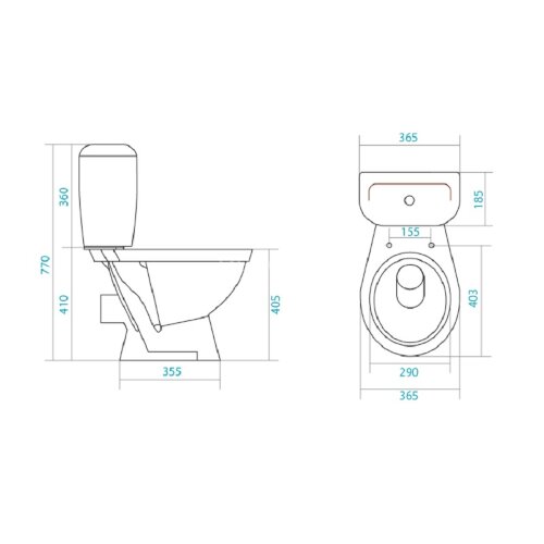 Унитаз-компакт Santek Паллада сиденье дюропласт, сливная арматура в комплекте (1.WH30.2.376)