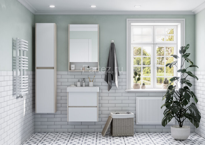 Тумба под раковину AQUATON Сканди 55 подвесная, дуб верона (1A251701SDB20)