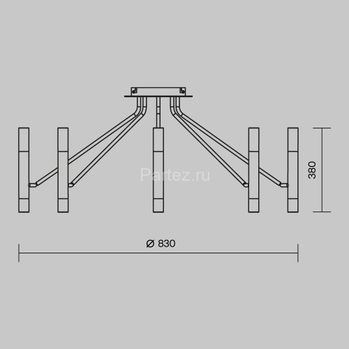 Потолочная люстра Maytoni MOD620CL-16B