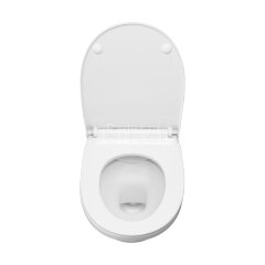 Пэк Santek "Бореаль" rimless подвесной, безободковый унитаз с тонким сиденьем, инсталляция, панель ц