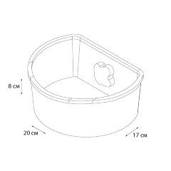 Полочка овальная Fixsen Grampus одноэтажная, пластик, белая (GR-7325)