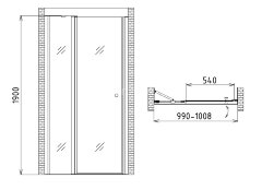 Душевая дверь Gemy New Rockcoco S03191A