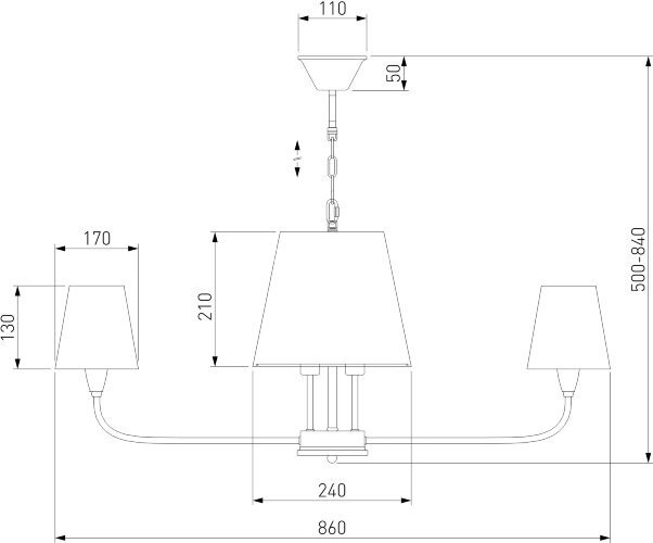 Подвесная люстра Eurosvet 60153 никель