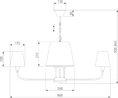 Подвесная люстра Eurosvet 60153 никель