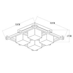 Потолочный светильник Arte Lamp A8252PL-4BR