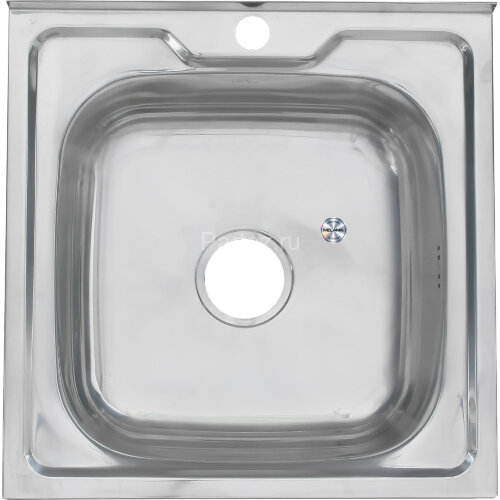 Мойка 5050 MELANA 0,8/180 накладная квадратная с сифоном (003 ta*10)