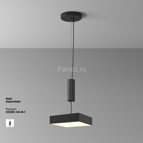 Потолочный светильник Maytoni C032CL-36W3K-SQ-B