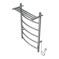 Полотенцесушитель электрический AZARIO VERONA 500/800 5 секций, с полкой, диммер справа, хром (AZ048