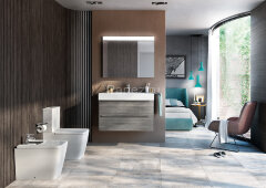 INSPIRA SQUARE Низ к унитазу напольный, двойной выпуск, квадратный, 645 мм