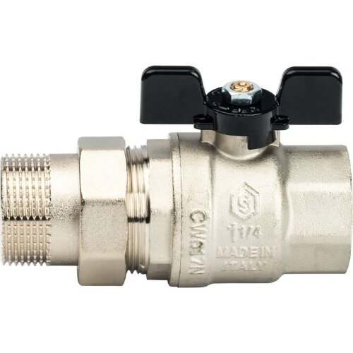 Кран шаровой полнопроходной с американкой 1. 1/4"" Stout