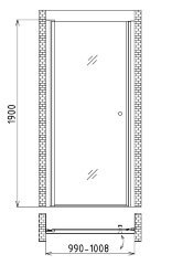 Душевая дверь Gemy New Rockcoco S03190C