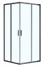 Душевое ограждение AZARIO 1000х1000х2000, БЕЗ ПОДДОНА, прозрачное стекло 6 мм, цвет профиля черный (AZ-ND1142 1000 Black)