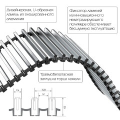 Конвектор внутрипольный Royal Thermo ATRIUM-75/200/800-DG-U-NA