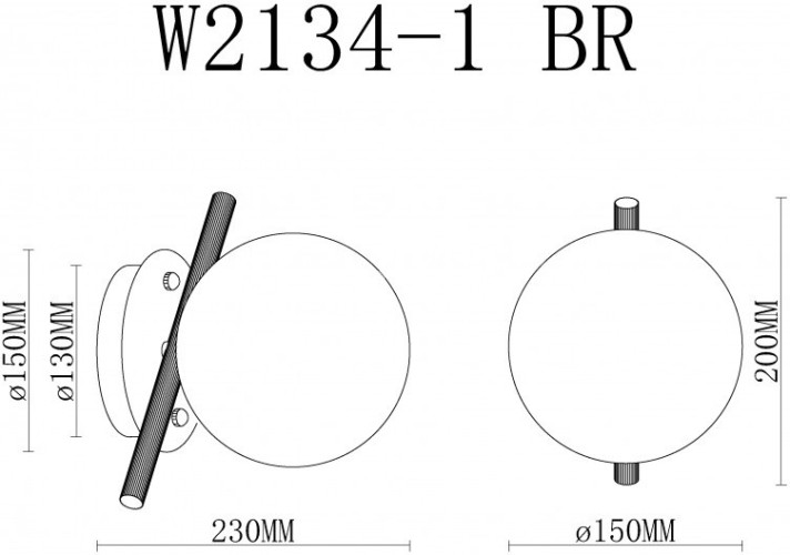 Бра iLamp W2134-1 BR