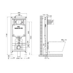 Инсталляция OLI80 50x115x12, механическая (300572m)