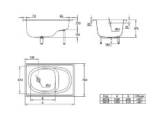 Ванна стальная BLB EUROPA 120х70, сидячая