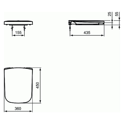 Крышка-сиденье для унитаза Ideal Standard STRADA, быстросъемное с функцией микролифт, белое (J469701