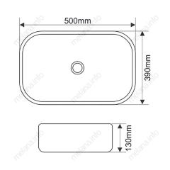 Накладная раковина melana mln-78109